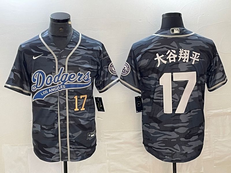Men Los Angeles Dodgers 17 Ohtani Camo Nike Game MLB Jersey style 11